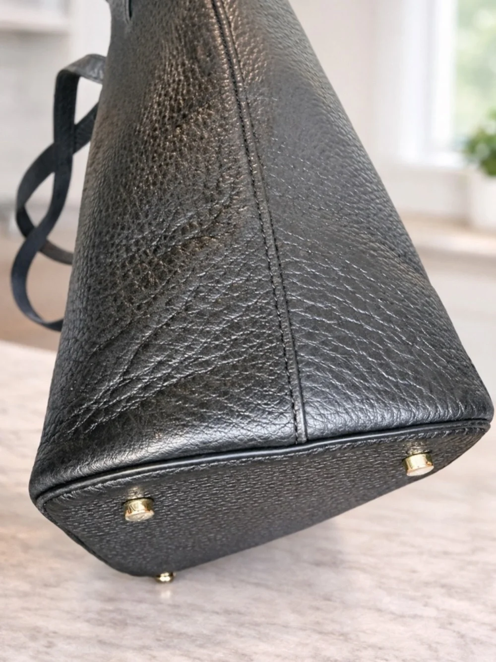 kate spade Hayes Street Nandy Black Leather Tote and Tassel Detail